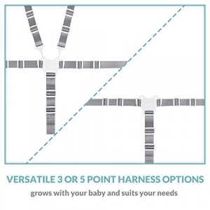 High Chair Straps, Replacement 5 Point Harness Straps Belt for Stroller High Chair Pram Buggy Children Kid