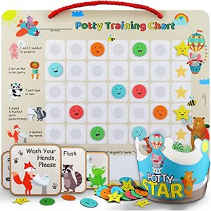 Putska Animal Potty Training Chart for Toddlers Boys & Girls - Potty training stickers for girls potty training toilet and boys. A sticker chart for 