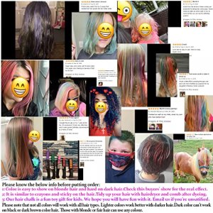 10 Colors Hair Chalk for Kids&Girls Makeup Kit, Hair Chalk Comb Temporary  Washable Hair Color Dye for Kids Girls Birthday Gifts Easter Children's Day