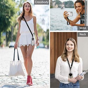 OUTXE Phone Lanyard - 4A Pads, 1A  Adjustable Neck Strap, 1A  Wrist Strap, Nylon Phone Lanyard Compatible with All Smartphone