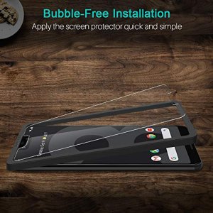 LK 3 PACK Screen Protector Compatible for Google Pixel 3 XL Tempered Glass High Clear, Case Friendly, Come with Installation Tray