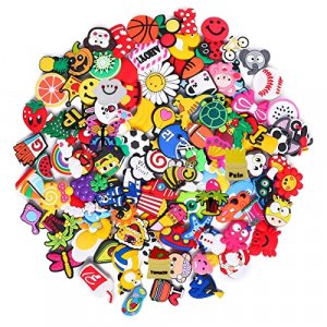 30,50,100 pcs Random Shoe Charms Croc charms for Clog Shoe & Bracelet Wristband Decoration Party Gift, for Kids & Adult