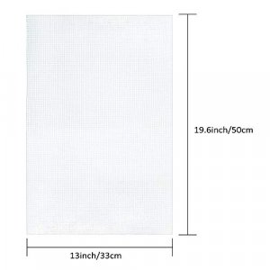 Pllieay 3 Pieces Big Size Mesh Plastic Canvas Sheets for Embroidery, Acrylic Yarn Crafting, Knit and Crochet Projects, 6 Count(19.6 X 13 inch)
