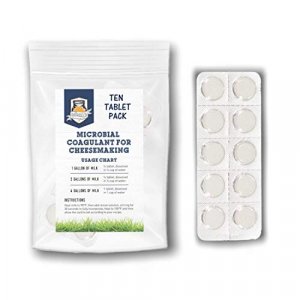 Microbial Rennet For Cheese Making | Vegetarian Rennet Tablets | Milk Coagulant | Vegan Cheese making | Shelf-Stable Rennet Tablets, Perforated For E