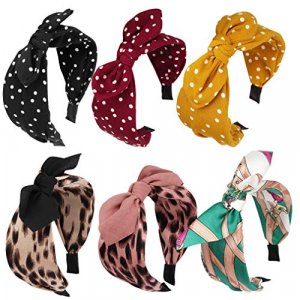 Maxdot 8 Pieces Headbands for Women Knotted Wide Headbands Knotted