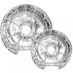 Electric Stove Burner Covers (50 Pack) Disposable Aluminum Foil 6 Inch and  8 Inch Round Bib Liners 