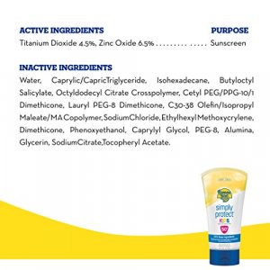 Banana Boat Simply Protect Mineral-Based Sunscreen Lotion for Kids, SPF 50, Tear Free, 25% Fewer Ingredients*, 6 Ounces
