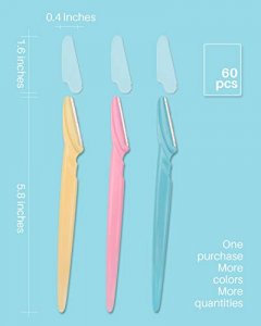 Eyebrow Razor for Women, 60 Pcs Dermaplaning Razor for Women Face, Multipurpose Face Razors for Women and Men by MoHern