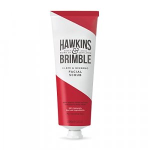 Hawkins & Brimble Mens Facial Scrub 125 ml / 4,2 fl oz. - Walnut & Almond Face Skin Exfoliator | Pre Shave