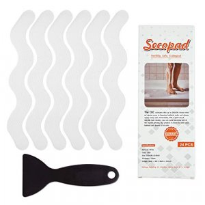 Secopad Anti Slip Shower Stickers 24 Pcs Safety Bathtub Strips Adhesive Decals With Premium Scraper For 