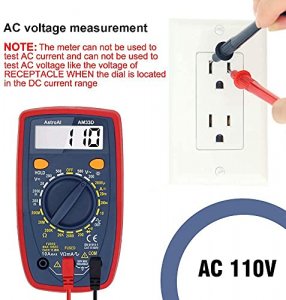 Etekcity Digital Multimeter, MSR-A600 Auto-Ranging AC/DC Amp Ohm Voltage Tester