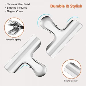 IPOW Powerful Chip Clips, Multipurpose Metal Bag Clips for Sealing Food, Paper Clamps for Home and Office Use, Set of 10, 3 in Width