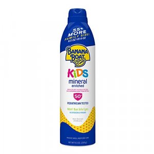 Banana Boat Kids Mineral Enriched, Broad Spectrum Sunscreen, SPF 50, Pack of 1, 9.5 oz.