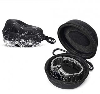 Watch Travel Case Portable Storage Organizer for Watches,50mm 2PC Black