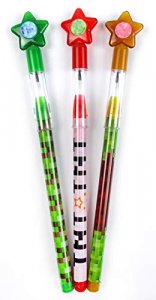 24 Pcs Pixel Miner Themed Multi Point Pencils Party Favor Mine Pixel Craft Classroom Rewards Prizes Goody Bag Treat Bag Stuffers