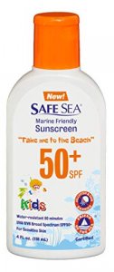 Safe Sea Jellyfish Sting-Blocking Sunscreen for Kids, SPF 50Lotion 4oz, Waterproof, Biodegradable, Coral Reef-Safe Body and Face Sunscreen, Anti-Jell