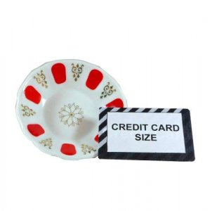 Traditional Style Porcelain Turkish Tea Glass Saucers (6 Pcs)