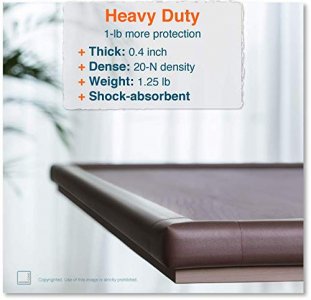 Roving Cove HeftyFit Edge and Corner Protectors for Baby Proofing, Large  15ft Edge + 4 Corners, Coffee Brown