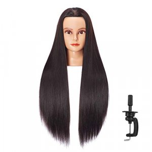 Canvas Wig Head Stand with Mannequin Head 23 inch Canvas Head for