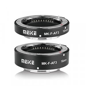 MEIKE MK-F-AF3 Auto Fucus Macro Extension Tube for Compatible with All Fujifilm Mirrorless Camera(10mm 16mm only or conbination) X-T1 X-T2 X-Pro1 X-P