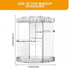 Miserwe Makeup Organizer 360 Degree Rotating 7 Adjustable Layers Large  Capacity Cosmetic Organizer Transparent Make Up Organizers And Storage -  Imported Products from USA - iBhejo