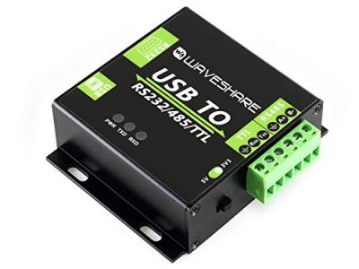 Waveshare USB to RS232 / RS485 / TTL Industrial Isolated Converter with Original FT232RL Embedded Protection Circuits and Aluminium Alloy Enclosure f