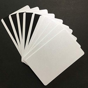 SLE4442 Chip Pearl White Cards with Hi-Co Magnetic Stripe PVC Blank Card (SLE4442 with 2Track Magstripe Card -50pcs)