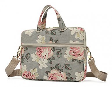 kayond White Rose Patten water resistant Laptop Shoulder Messenger Bag Case Sleeve for 15 Inch 15.6 Inch Laptop,Laptop Briefcase