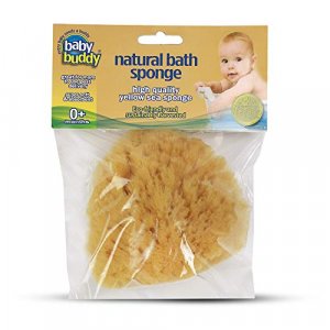 Baby Buddy Baby Bath 4  Yellow Sea Sponge, Absorbent Natural Sea Sponge, Soft On Tender Skin, Biodegradable, Hypoallergenic, Bath Accessories