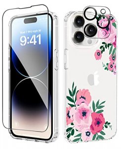 iPhone 11 Pro Max Case, iPhone 11 Pro Max Screen Protector, Njjex  Ultra-Thin Hard Plastic Full Protective Cover with Tempered Glass Screen  Protector Case Cover -Rose Gold 