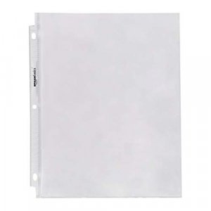 Basics Clear Sheet Protectors for 3 Ring Binder, 8.5 x 11