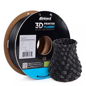 Inland PLA Plus (PLA+) 3D Printer Filament 1.75mm Bundle - PLA Pro  Dimensional Accuracy +/- 0.03 mm - 2kg Spools 4.4 lbs Fits FDM/FFF Printers  Odor Free 3D Printing Filament - 2 Pack Black + White 