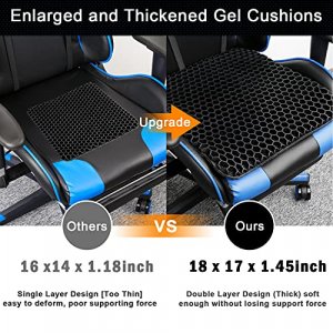 Honeycomb Cooling Gel Support Seat Cushion with Non-Slip Breathable Cover -  Ergonomic & Orthopedic - Car Office Seat With Flex Back Support Absorbs  Pressure Points 