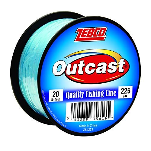 Zebco Outcast Monofilament Fishing Line, 225-Yards, 20-Pound, Low Memo