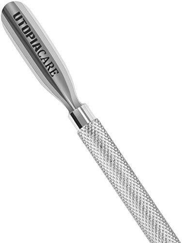 Utopia Care Cuticle Pusher and Spoon Nail Cleaner - Professional Grade  Stainless Steel Cuticle Remover and Cutter - Durable Manicure and Pedicure  Tool