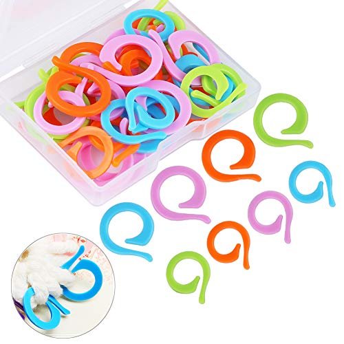 100 Pcs Knitting Stitch Rings, Knitting Crochet Markers With