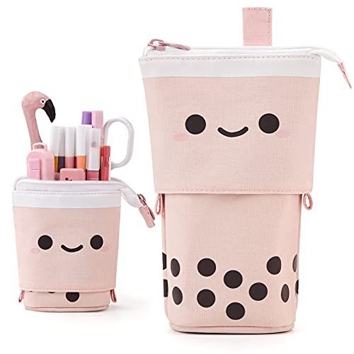 ANGOOBABY Standing Pencil Case Cute Telescopic Pen Holder Kawaii Stationery  Pouch Makeup Cosmetics Bag for School Students Office Women Teens Girls B -  Imported Products from USA - iBhejo