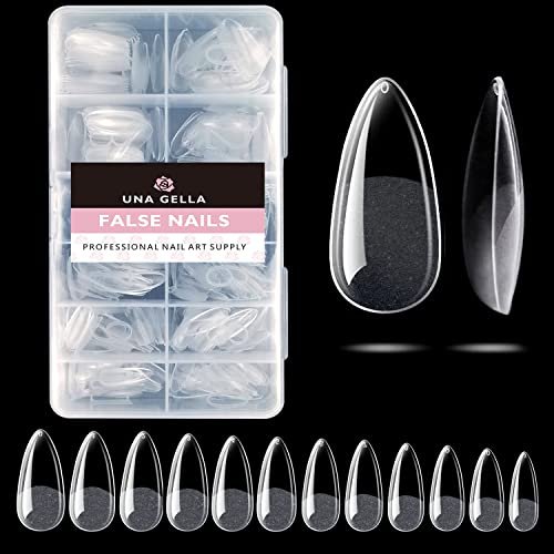 Almond Nail Tips Short - BTArtbox 2 in 1 XCOATTIPS Almond Press on Nails  Pre-applied Tip Primer, Soft Off Fake Nails Gel Nail Tips, Pre-shaped Ultra  Fit Glue on nails, : Amazon.ca: