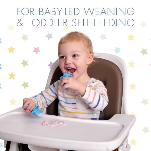 Baby Spoon and Fork Toddler Utensils First Training Self Feed Baby Utensils  Anti-Choke Toddler Baby Led Weaning Ages 6 Months