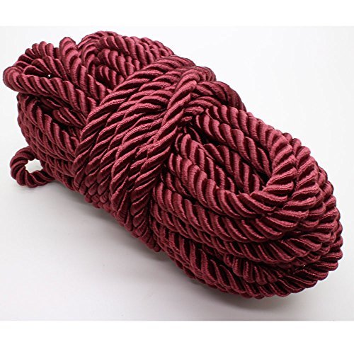 5mm Decorative Twisted Satin Polyester Twine Cord Rope Pink String