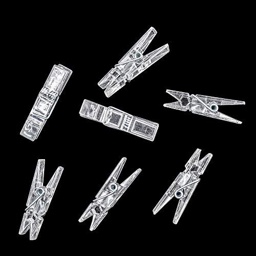 128 Pieces Mini Transparent Plastic Clear Clips, Binder, Photo Clips,  Clothespins Clip - Imported Products from USA - iBhejo