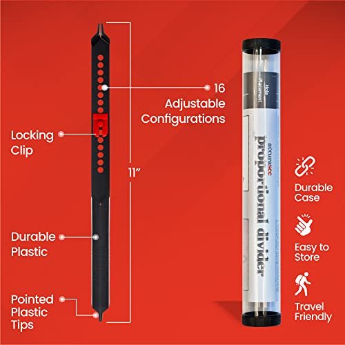 Pixiss Proportional Scale Divider Drawing Tool for Artists, Professional Compass