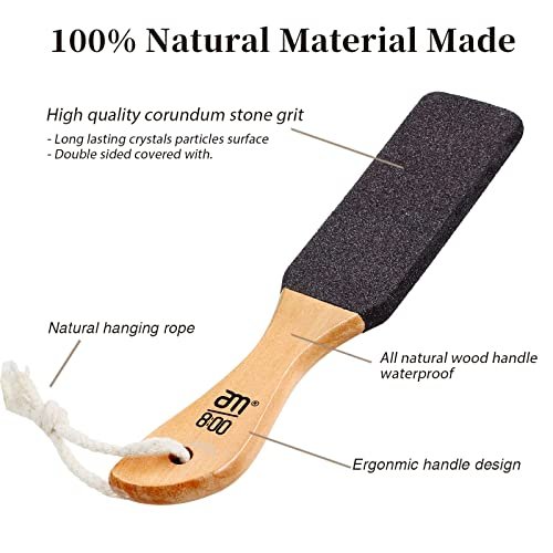 Foot Scrubber For Dead Skin Foot File Callus Remover Wooden Pedi