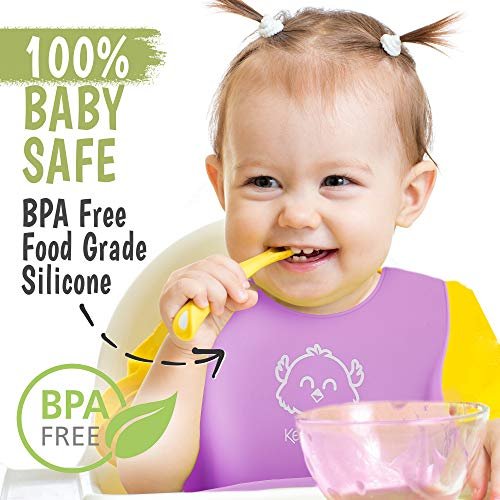 (2-Pack) Mushie Baby Feeding Spoons Baby Food Easy To Clean Safe Can Be  Used with Bibs (Silicone)