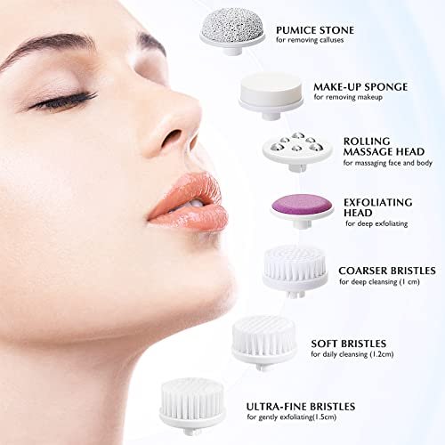 Facial Cleansing Brush Face Scrubber Electric Exfoliating Spin Brush  Cleanser Brushes Deep Cleaning Waterproof Exfoliator Spa