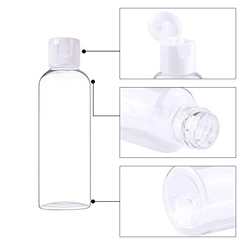 Small Travel Flip Caps Liquids Shampoo Bottle PET Empty Clear Plastic  Bottles