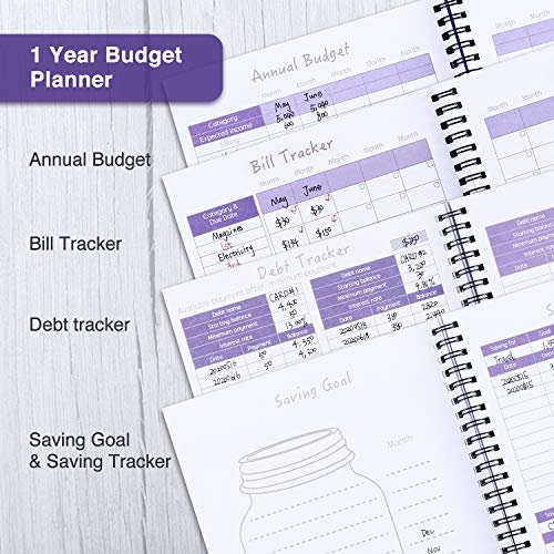 Budget Planner Book Bill Organizer Expense Tracker 12 Month Undated Finance  Book