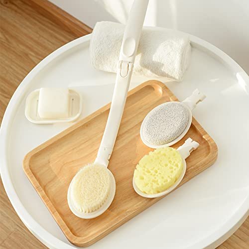 Helping Hand Long Handle Foot Brush and Pumice : bendable long handl bath  brush and pumice stone