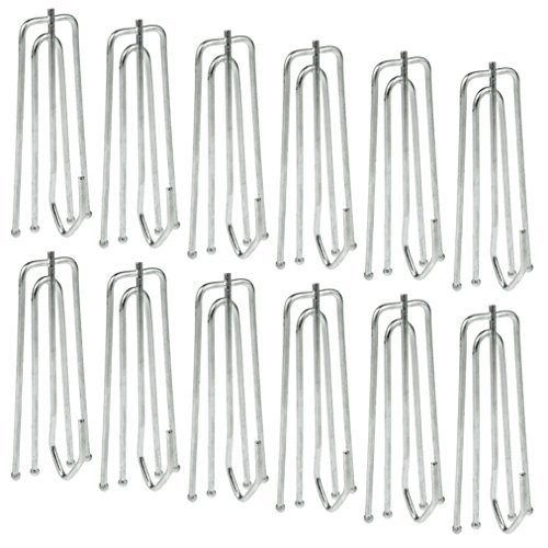 baotongle 50 pcs Stainless Steel Curtain Pleater Tape Hooks Stainless  Curtain Pleat Hook, 4 Prongs Pinch Pleat Hook ClipTraverse Pleater 4 End  Hooks - Imported Products from USA - iBhejo