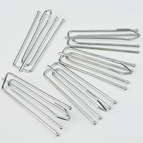 baotongle 50 pcs Stainless Steel Curtain Pleater Tape Hooks Stainless  Curtain Pleat Hook, 4 Prongs Pinch Pleat Hook ClipTraverse Pleater